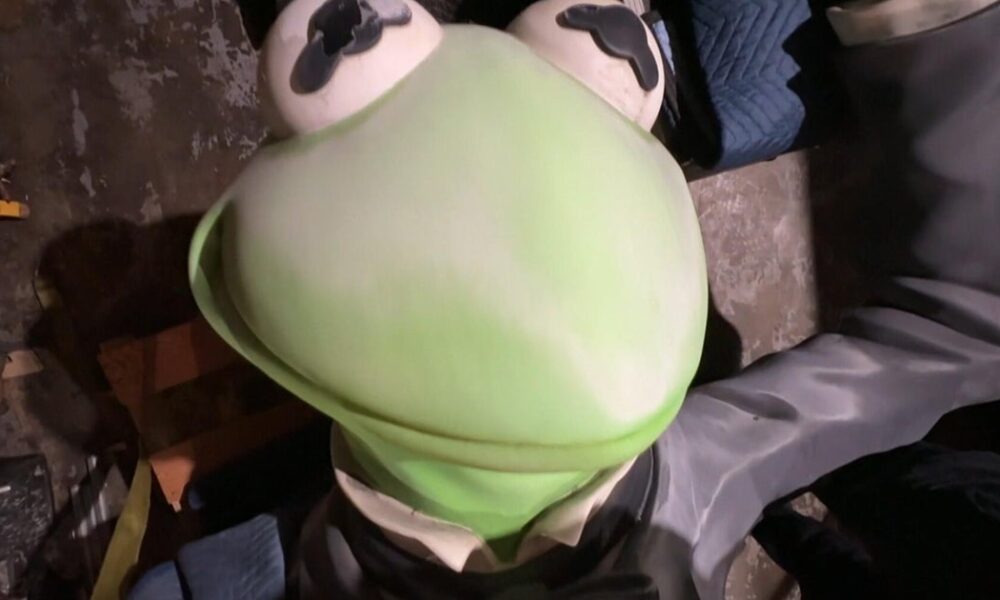 A giant Kermit the Frog gets a new home in Atlanta