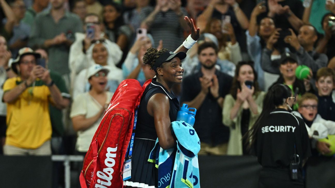 Venus Williams makes Australian Open history, falters late in loss