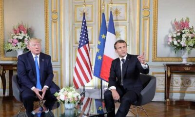 ‘We don’t give in to bullies’, Macron says after Trump salvo