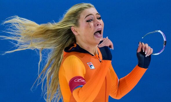 Dutch speedskating star Jutta Leerdam, fiancée of Jake Paul, sets Winter Olympics record in gold medal win