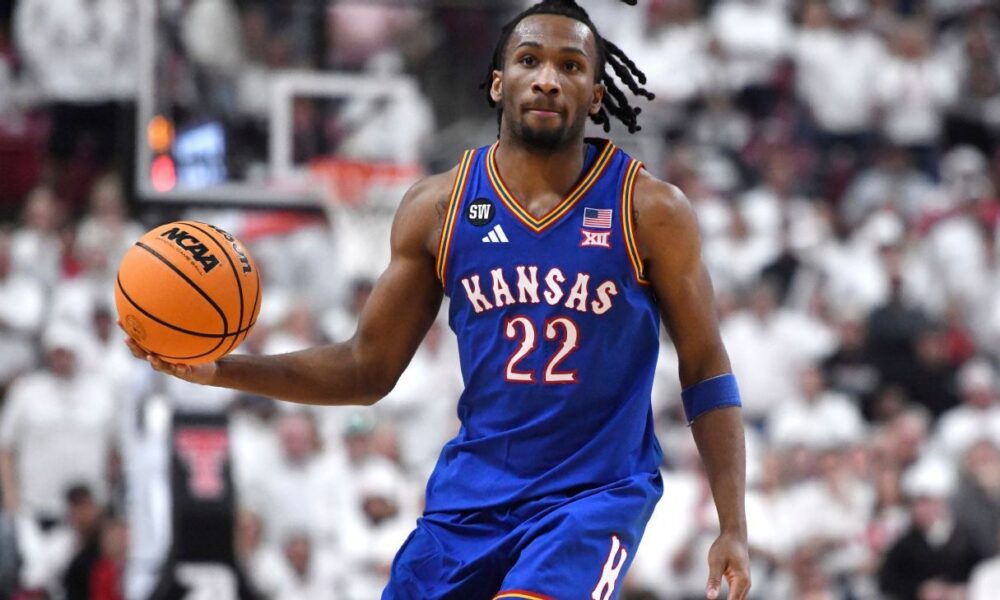 Kansas’ Darryn Peterson misses most of 2nd half with cramping