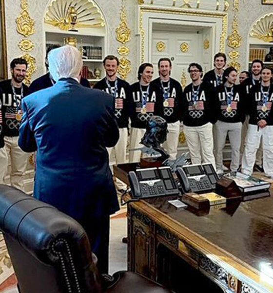 Olympic gold medalist US men’s hockey team visits White House to celebrate historic win over Canada