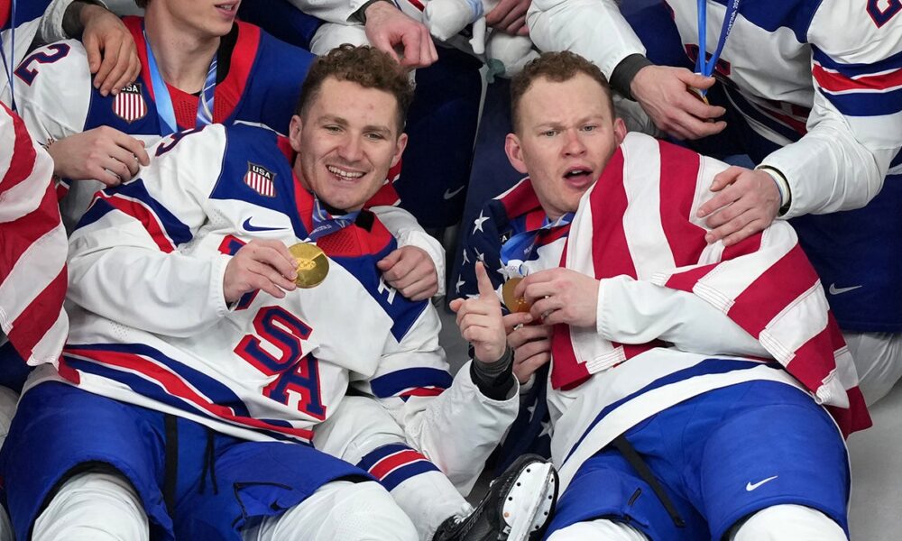 Team USA hockey stars keep America’s heroes top of mind after grabbing Olympic gold