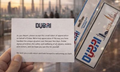 Dubai offers departing passengers souvenirs, thanks amid regional tensions