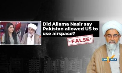 Altered video falsely shows Allama Nasir Abbas saying Pakistan allowed US to use airspace