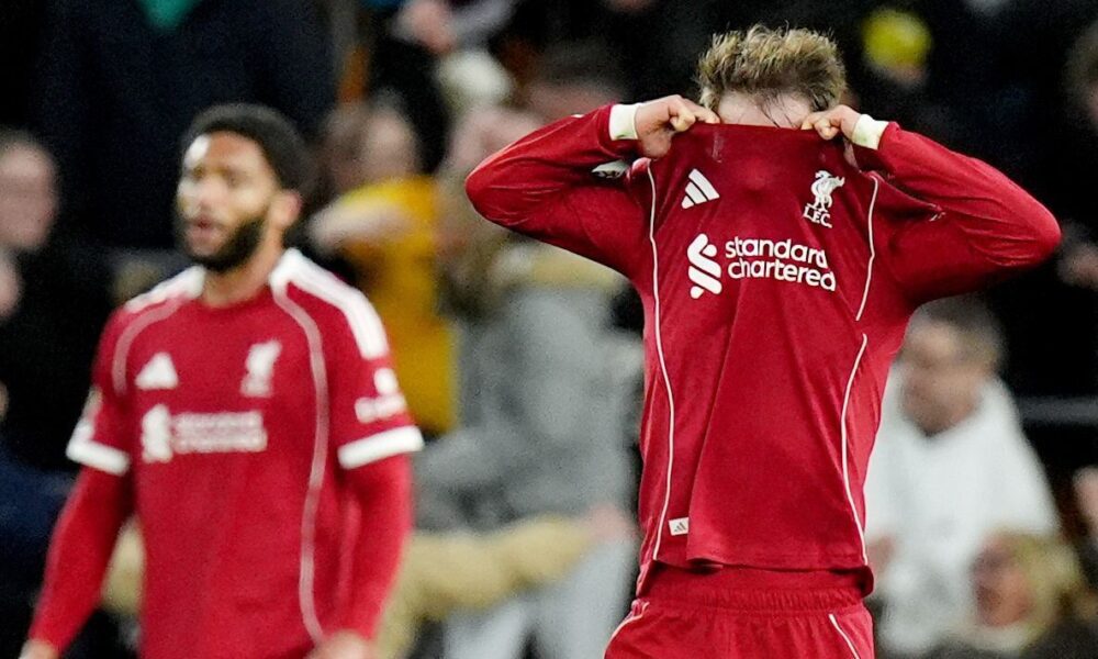 Another late goal is Liverpool’s undoing in loss to last-place Wolves