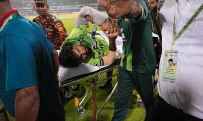 Hussain Talat suffers shoulder injury in second Pakistan-Bangladesh ODI