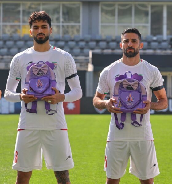 Iran’s soccer team honors victims of elementary school airstrike