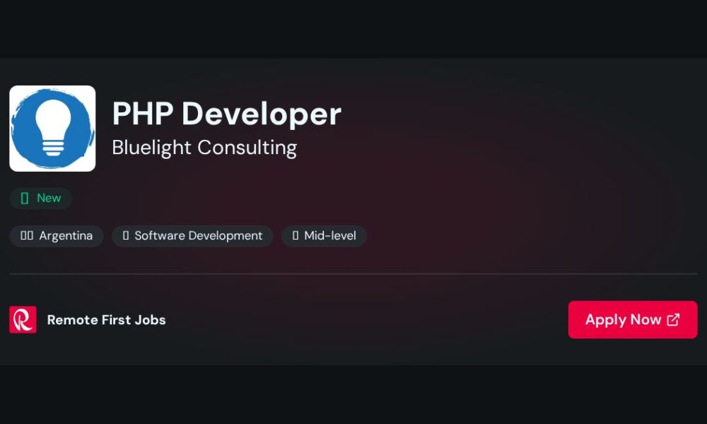 PHP Developer at Bluelight Consulting - Mendoza, Argentina