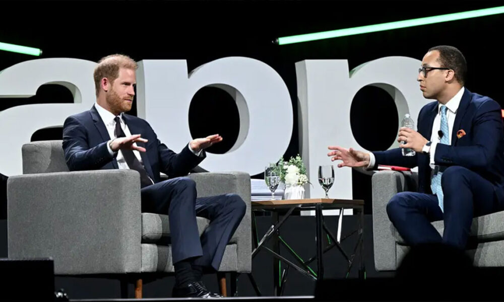 Prince Harry surprises crowd by calling attendees his source of hope