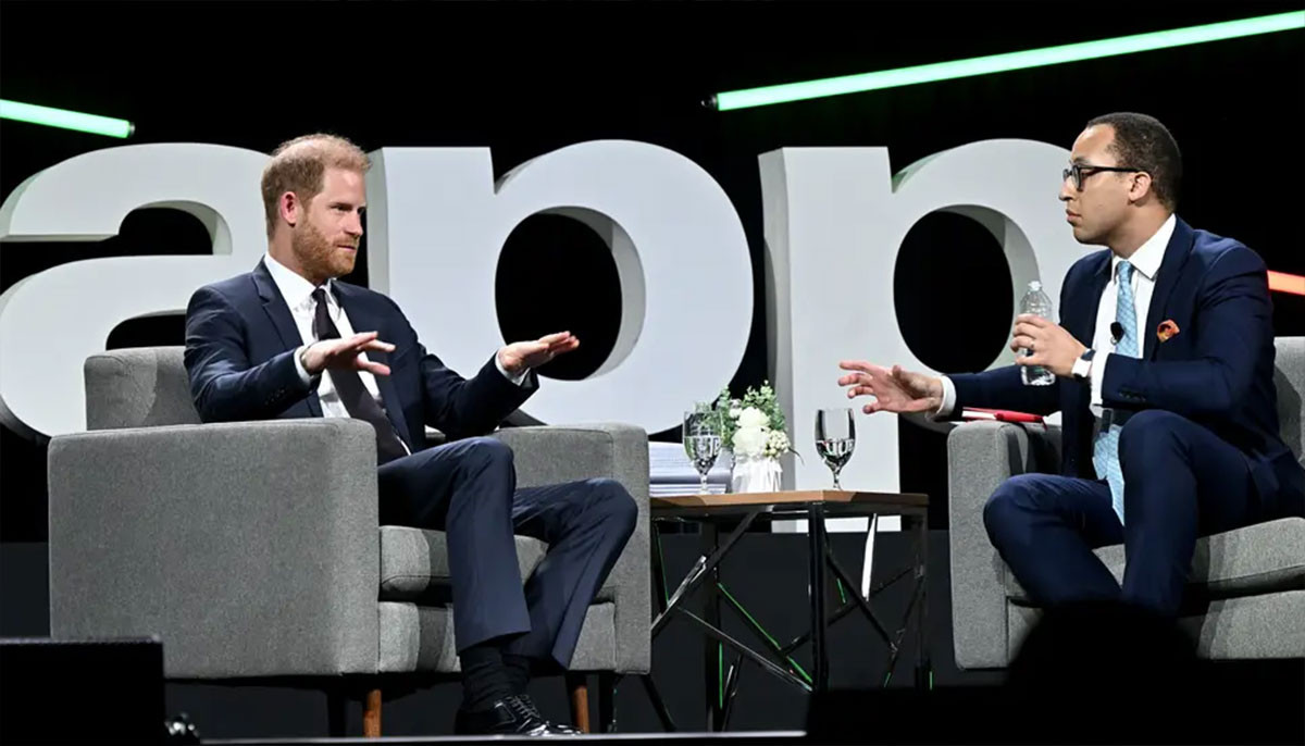 Prince Harry surprises crowd by calling attendees his source of hope