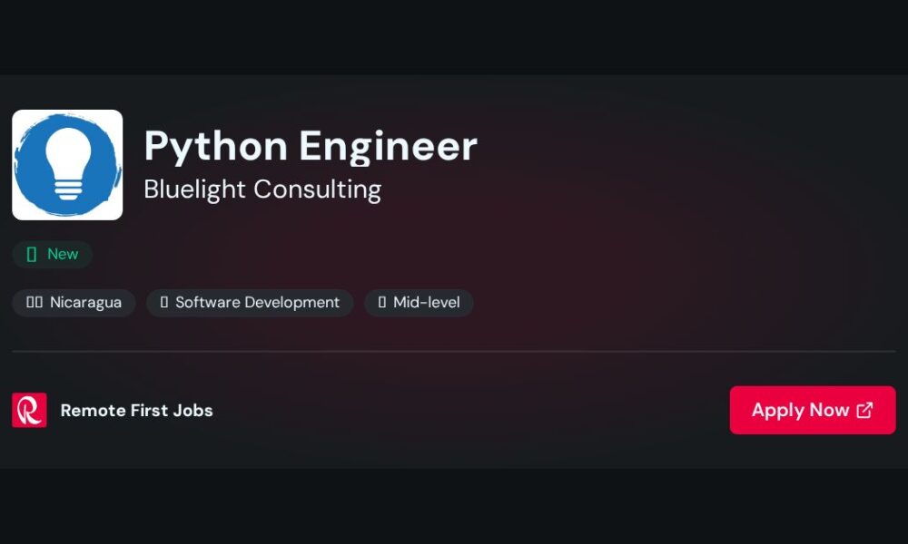 Python Engineer at Bluelight Consulting - León, Nicaragua