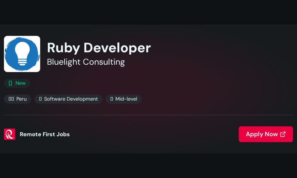 Ruby Developer at Bluelight Consulting - Iquitos, Peru