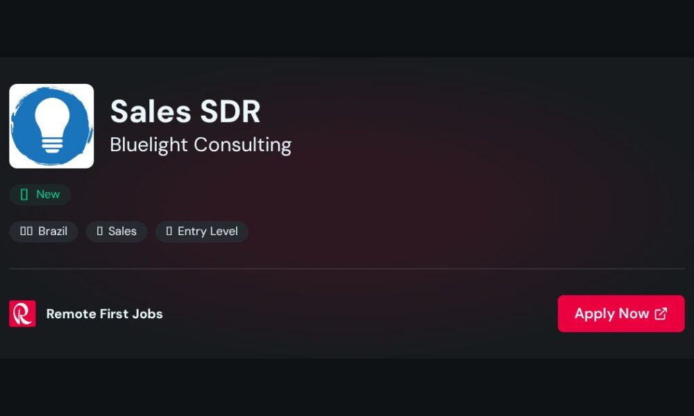Sales SDR at Bluelight Consulting - Porto Alegre, Brazil