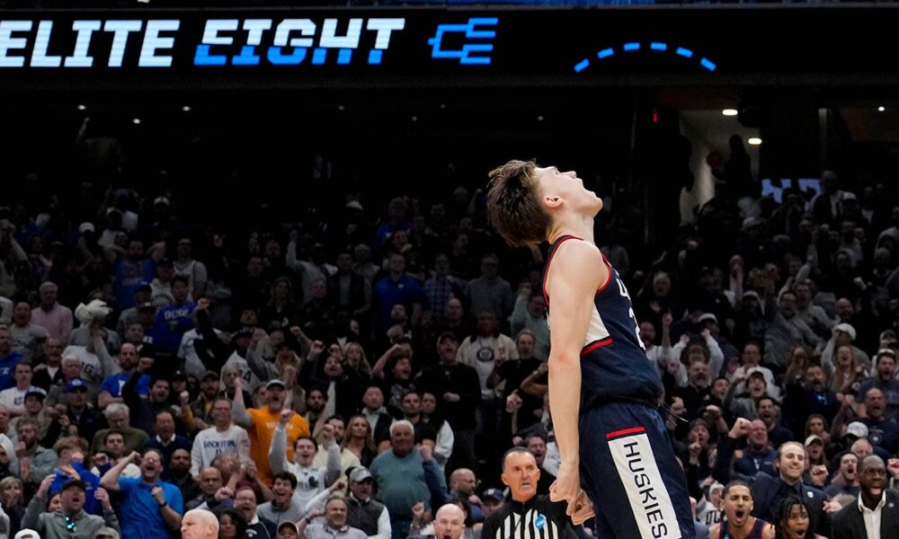UConn’s Braylon Mullins hits game-winning 3-pointer to shock Duke, advance to men’s Final Four