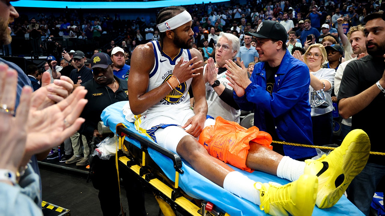 Warriors’ Moses Moody leaves game on stretcher after suffering gruesome injury on dunk attempt