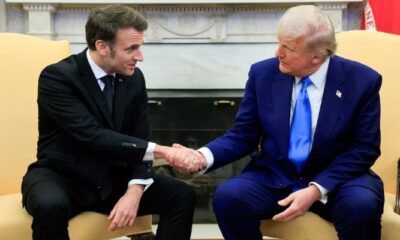 Trump takes a dig at Macron, saying wife treats him ‘badly’