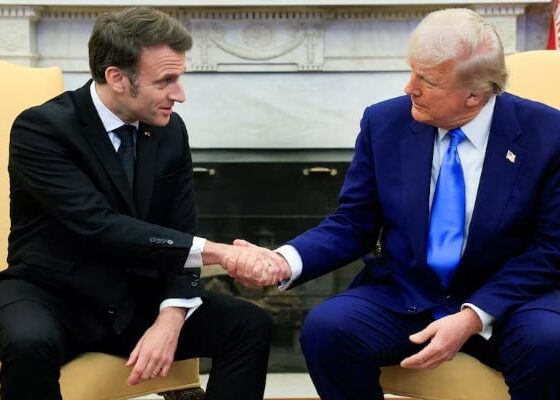 Trump takes a dig at Macron, saying wife treats him ‘badly’