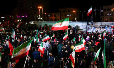 Iranians flood streets in celebration after ceasefire announcement