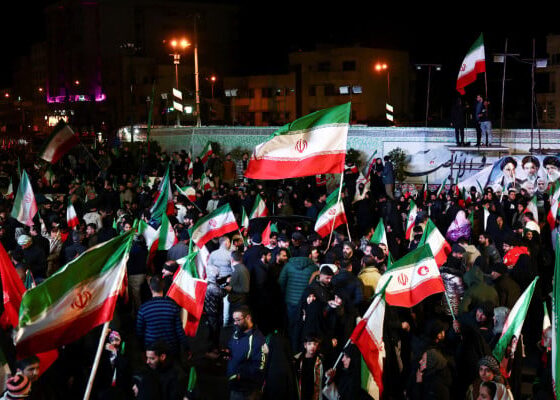 Iranians flood streets in celebration after ceasefire announcement
