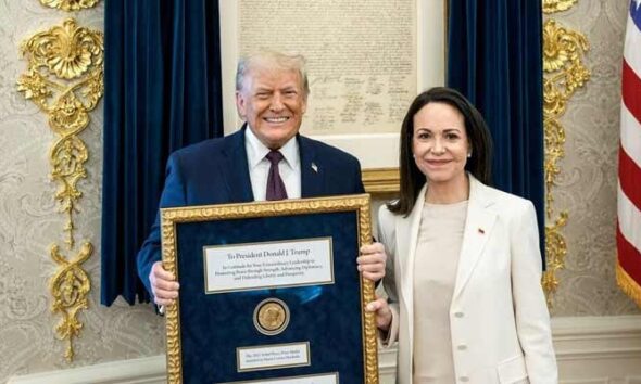 I don’t regret gifting Nobel prize to Trump: Venezuela’s Machado