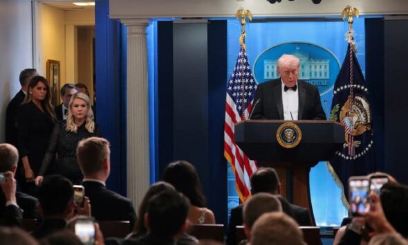 Trump calls suspect in press dinner attack ‘pretty sick guy’ whose views alarmed relatives