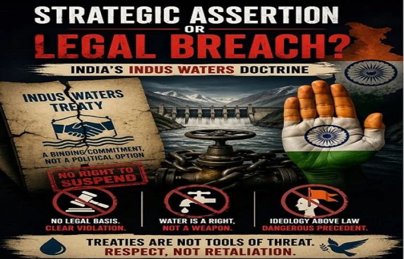 Strategic Assertion or Legal Breach? Deconstructing India’s Indus Waters Doctrine