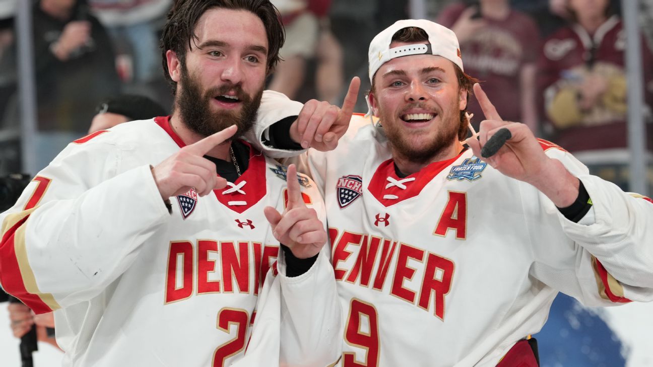 Denver Pioneers win 3rd NCAA men’s hockey title in 5 years