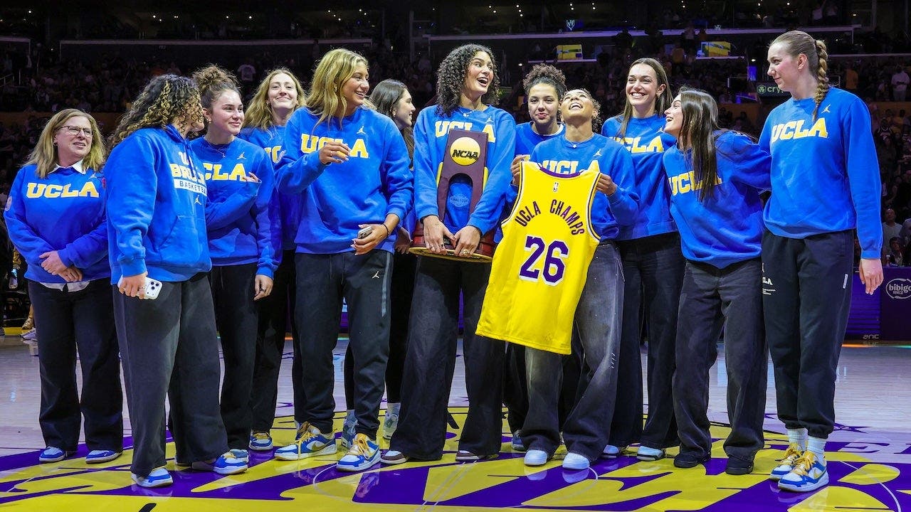 Jimmy Kimmel tells UCLA women’s basketball team to give Trump fake national championship trophy