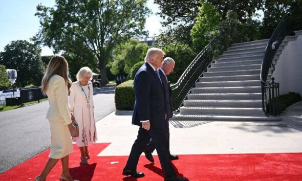 King Charles and the Trumps unite at White House for a historic tea meeting