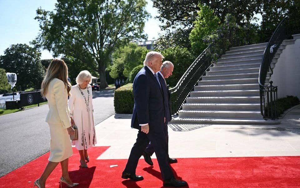 King Charles and the Trumps unite at White House for a historic tea meeting