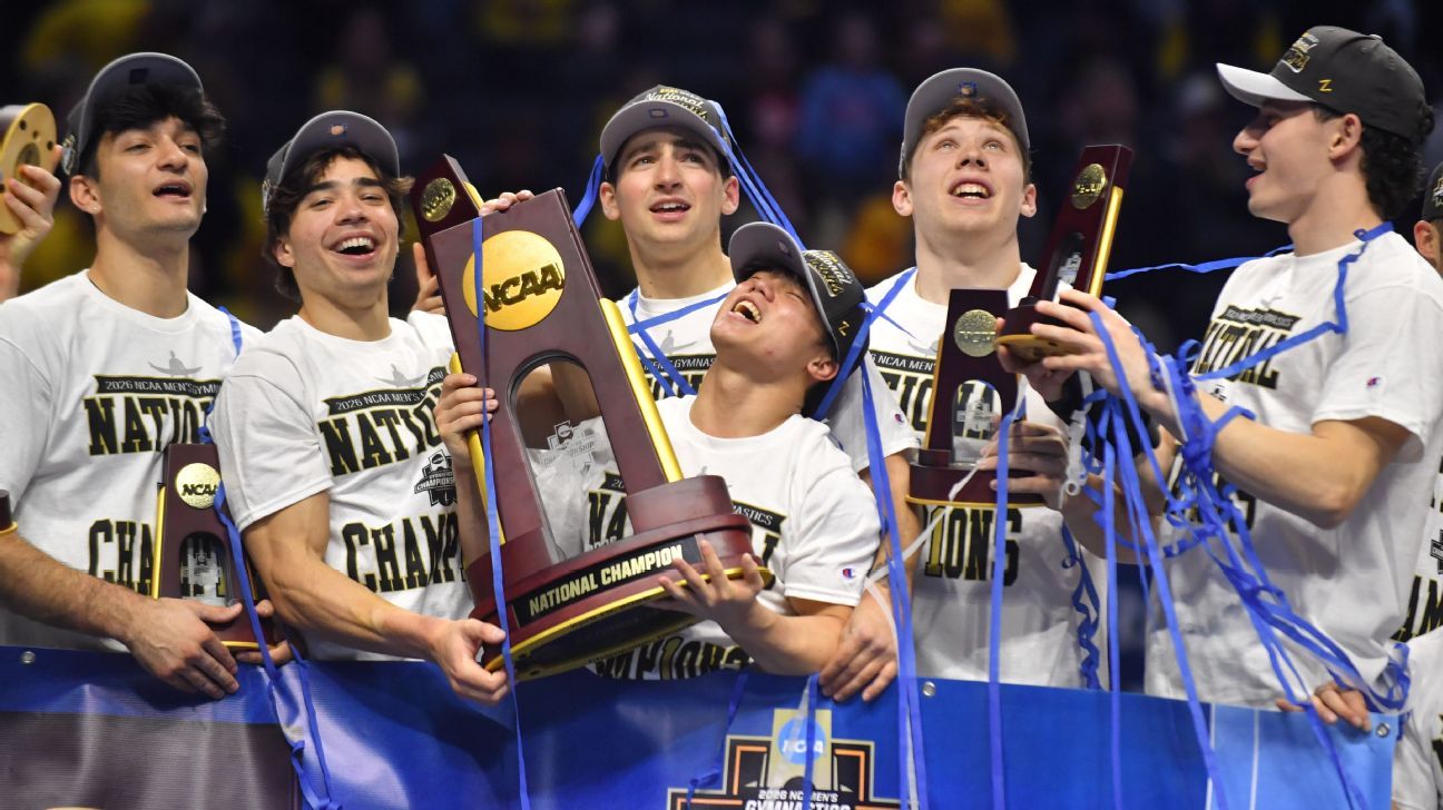 NCAA men’s gymnastics championship: All-time winners list