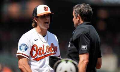 Orioles lose controversial challenge after Coby Mayo unintentionally triggers review
