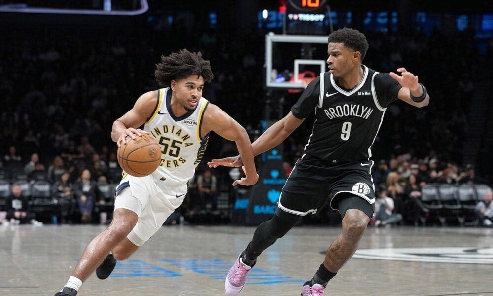 Pacers fans go viral after animated conversation caught on camera during Nets game in Brooklyn