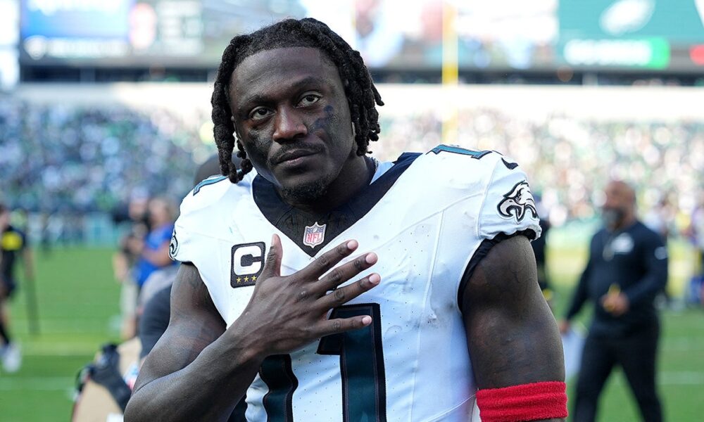 Jalen Hurts absent from AJ Brown’s wedding as Eagles trade rumors continue to swirl: report