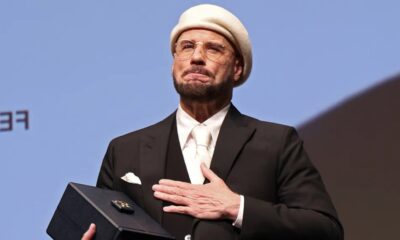 John Travolta gets emotional receiving surprise honour at Cannes Film Festival