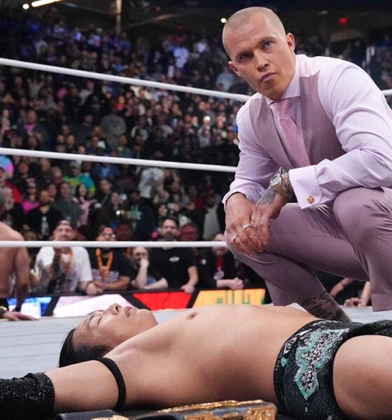 Kyle Fletcher shows up to AEW Double or Nothing, beats down Konosuke Takeshita after international title win