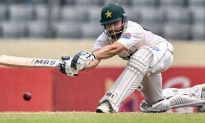 Rizwan, Salman steady Pakistan after middle-order collapse in Dhaka Test