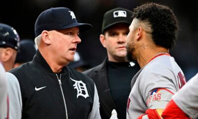 Tigers manager criticizes his own pitcher after he hit Red Sox batter, sparking benches to clear